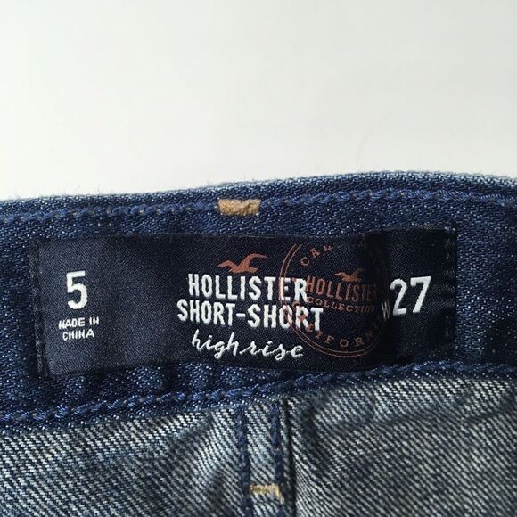 HOLLISTER DISTRESSED HIGH RISE SHORT SHORT 5/27 - Picture 7 of 12